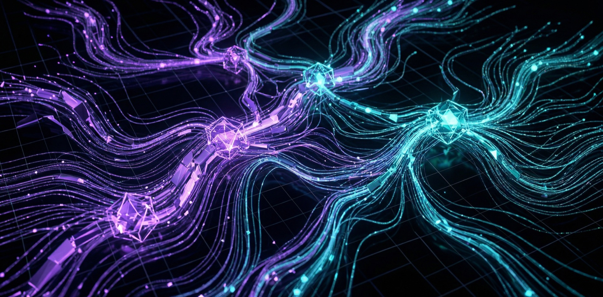 Abstract data visualization representing AI and analytics consulting